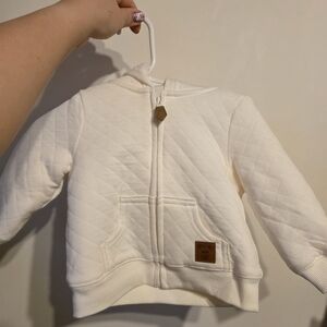 Carter's Cream Quilted Kids Hoodie